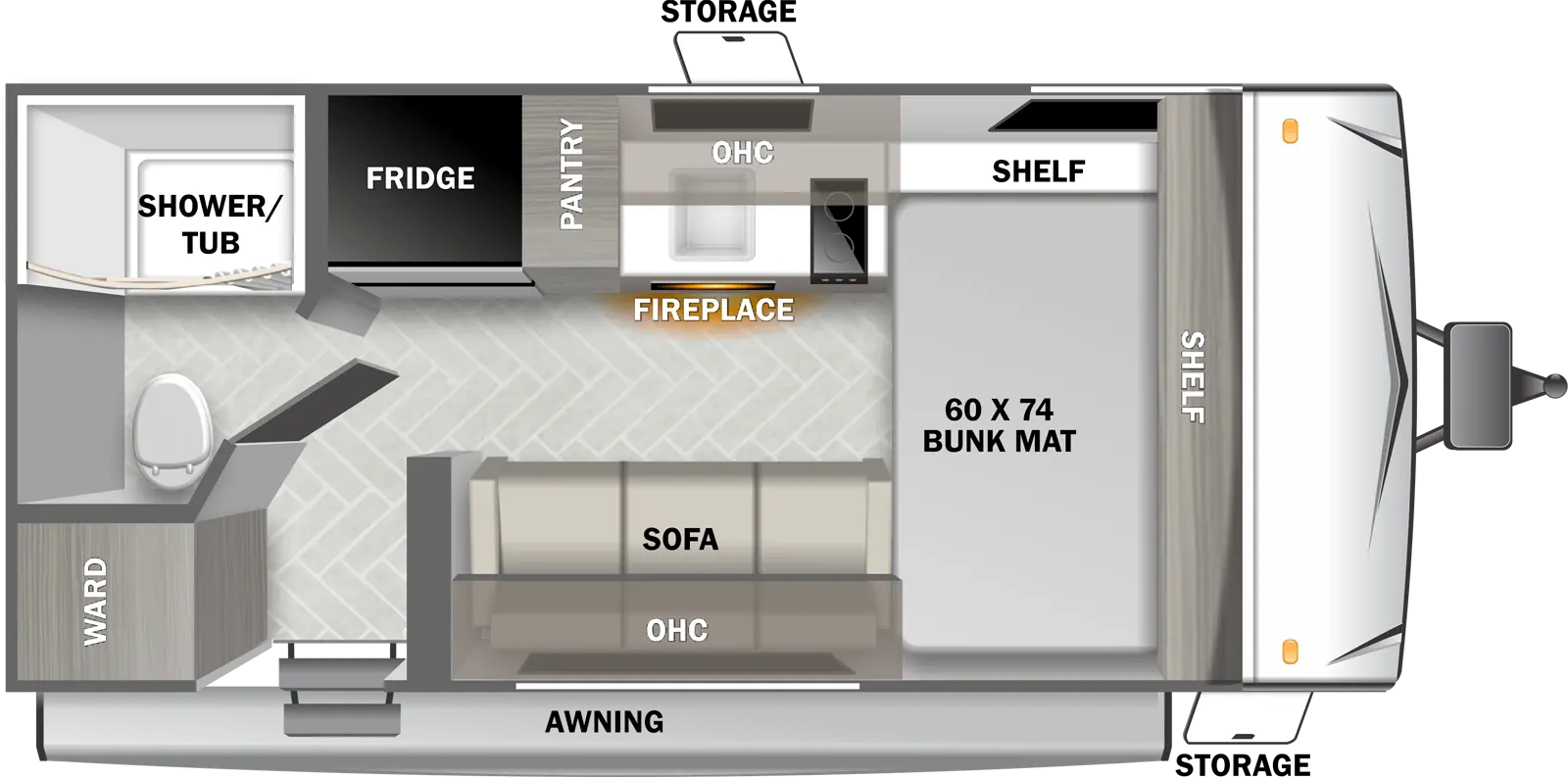 X Lite Southwest T157FBCE Floorplan